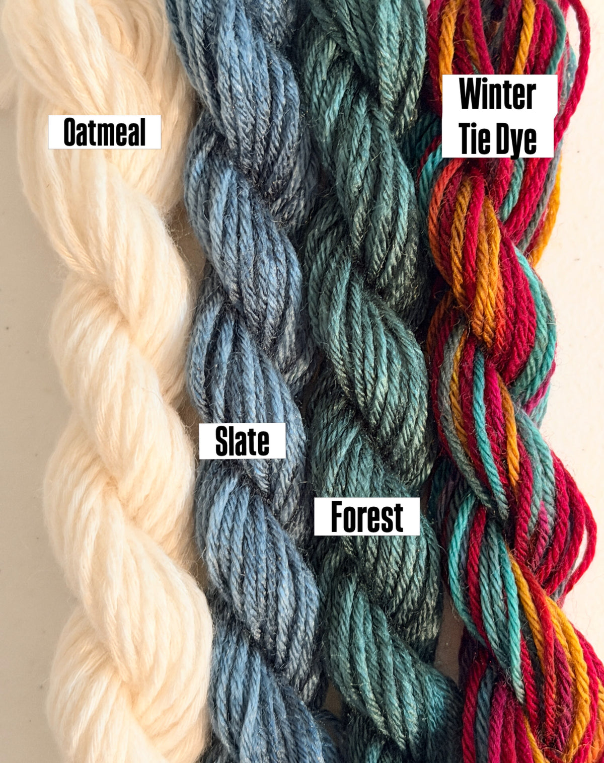 Winter Tie Dye Merino Wool Thread