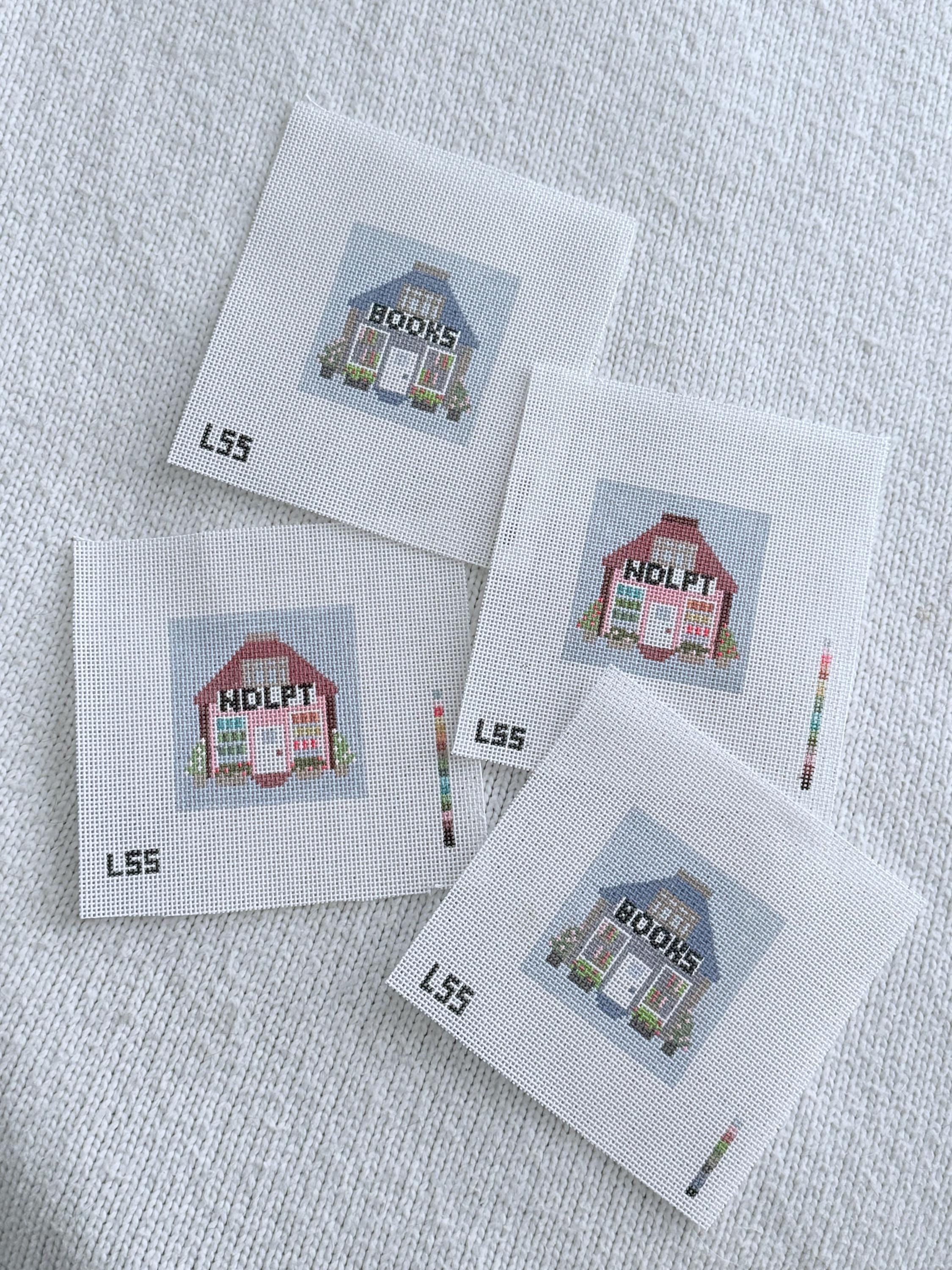 Mini USA/Fourth of July House Canvas 18 mesh | Hand Painted Beginner Project