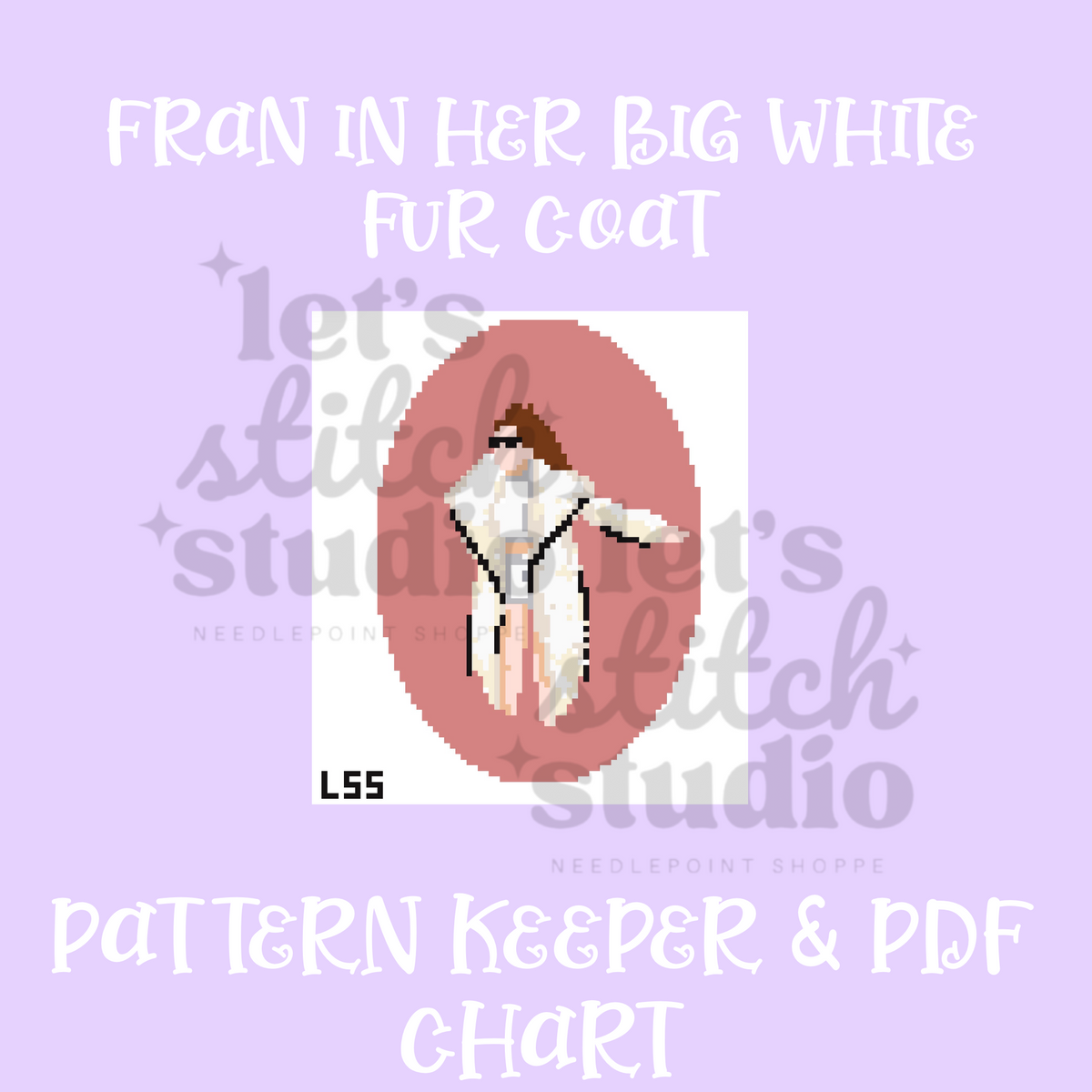 Fran in her big fluffy white Coat Digital Chart