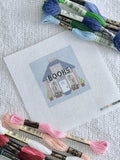 Mini Bookshop Needlepoint Canvas 18 mesh | Hand Painted Beginner Project