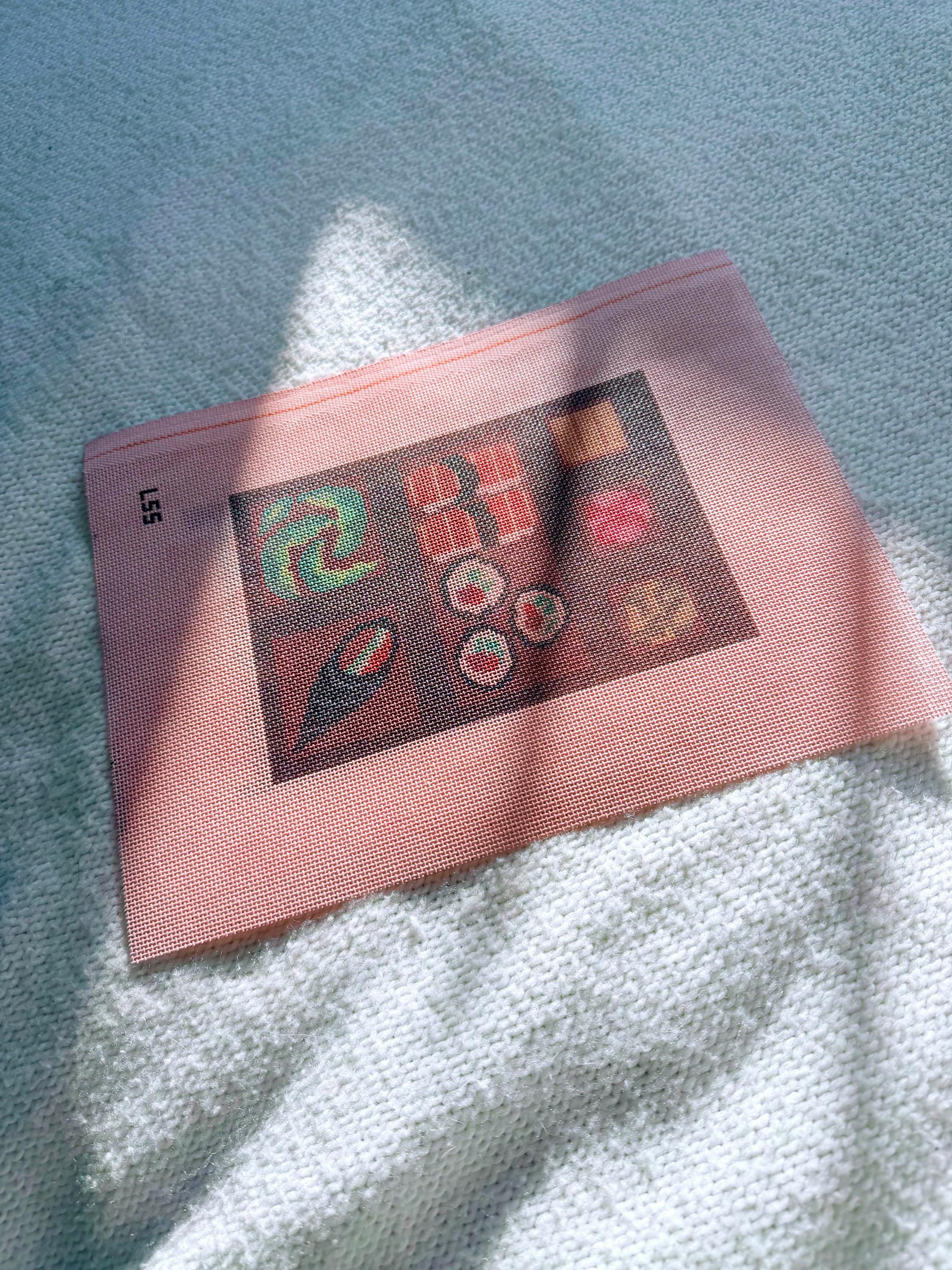 Bento Box Needlepoint Canvas | Handpainted Sushi, Edamame, Wasabi Design