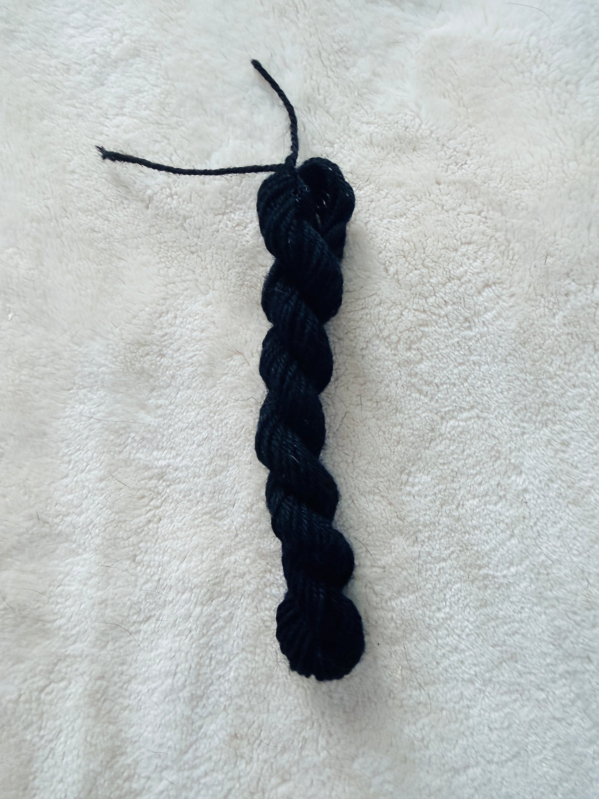 Black Merino Wool Thread