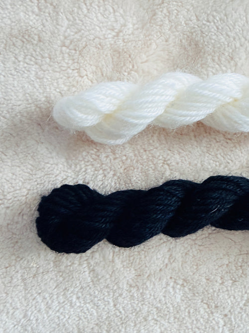 Black Merino Wool Thread