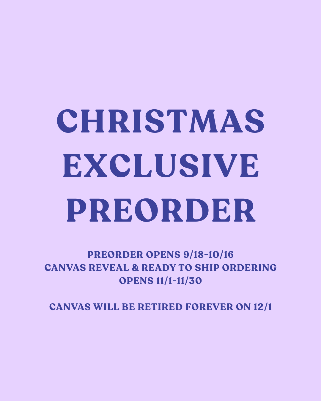 Christmas Exclusive Canvas