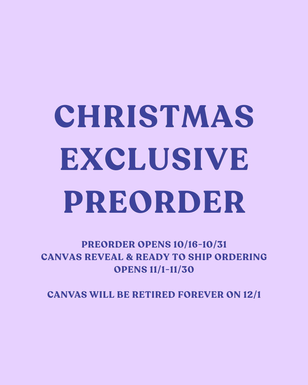 Christmas Exclusive Canvas