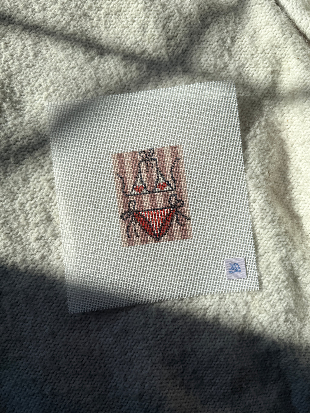 USA Bikini So Tini 18 Mesh Needlepoint Canvas | 4th of July Needlepoint Canvas