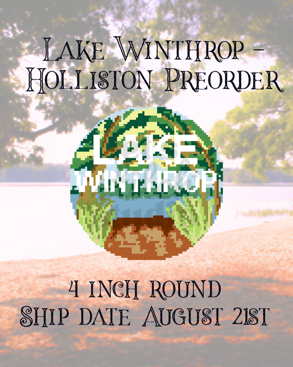 Lake Winthrop 4" Round 18 Mesh Canvas