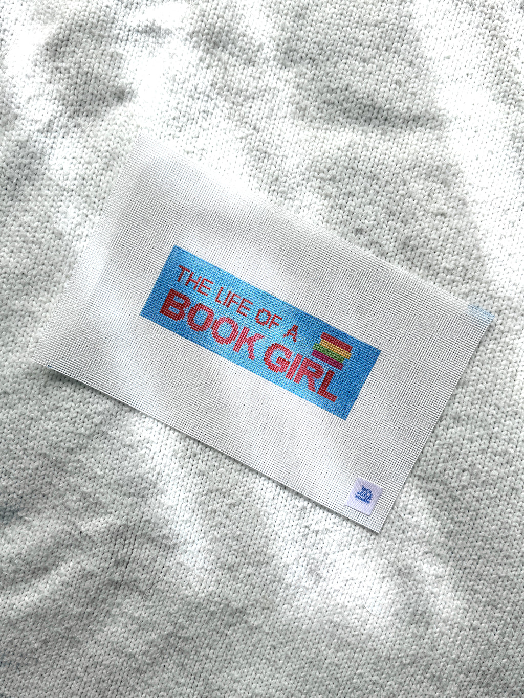 Life Of A Book Girl 18 Mono Mesh Hand Painted Needlepoint Canvas
