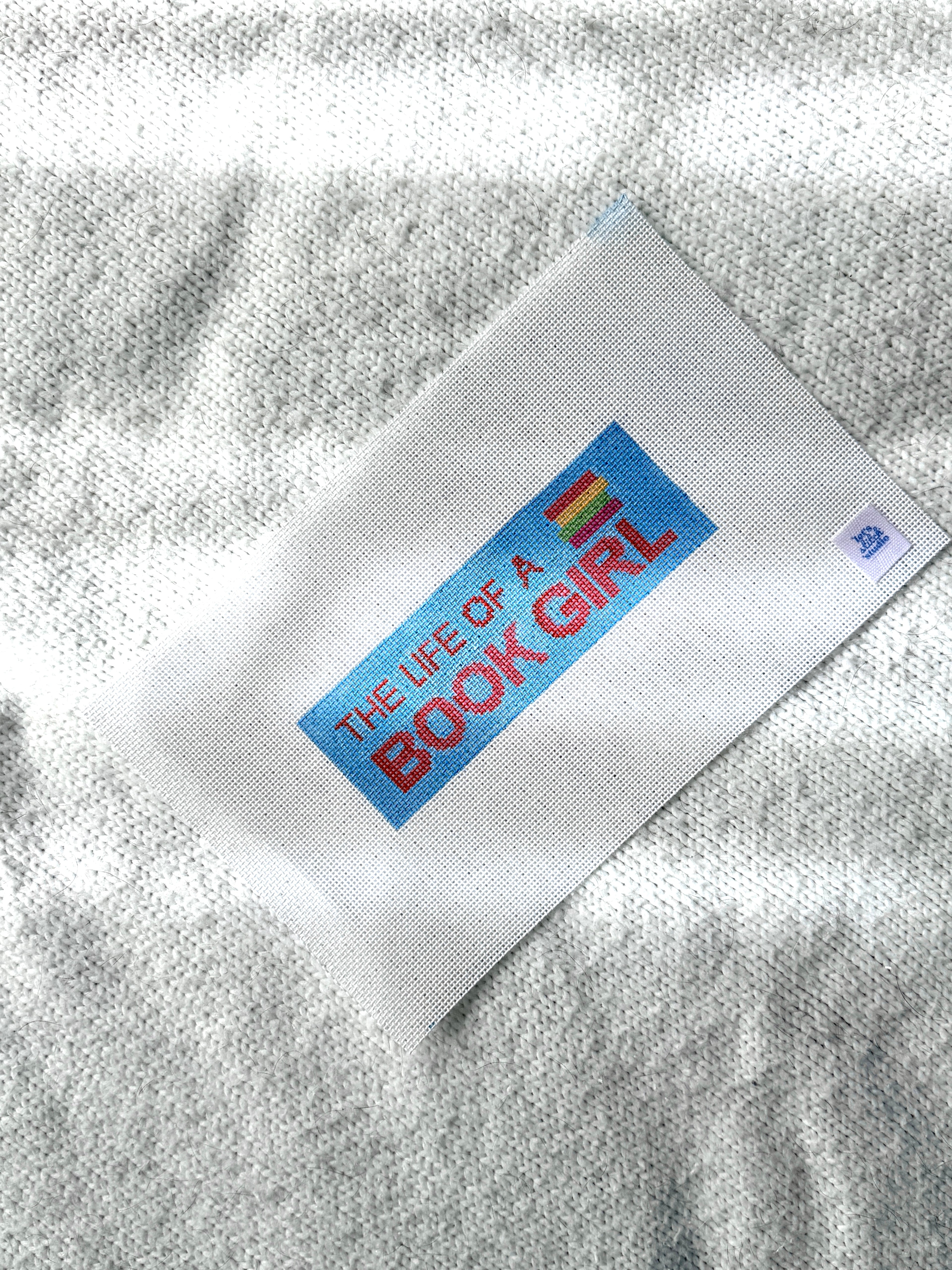 Life Of A Book Girl 18 Mono Mesh Hand Painted Needlepoint Canvas