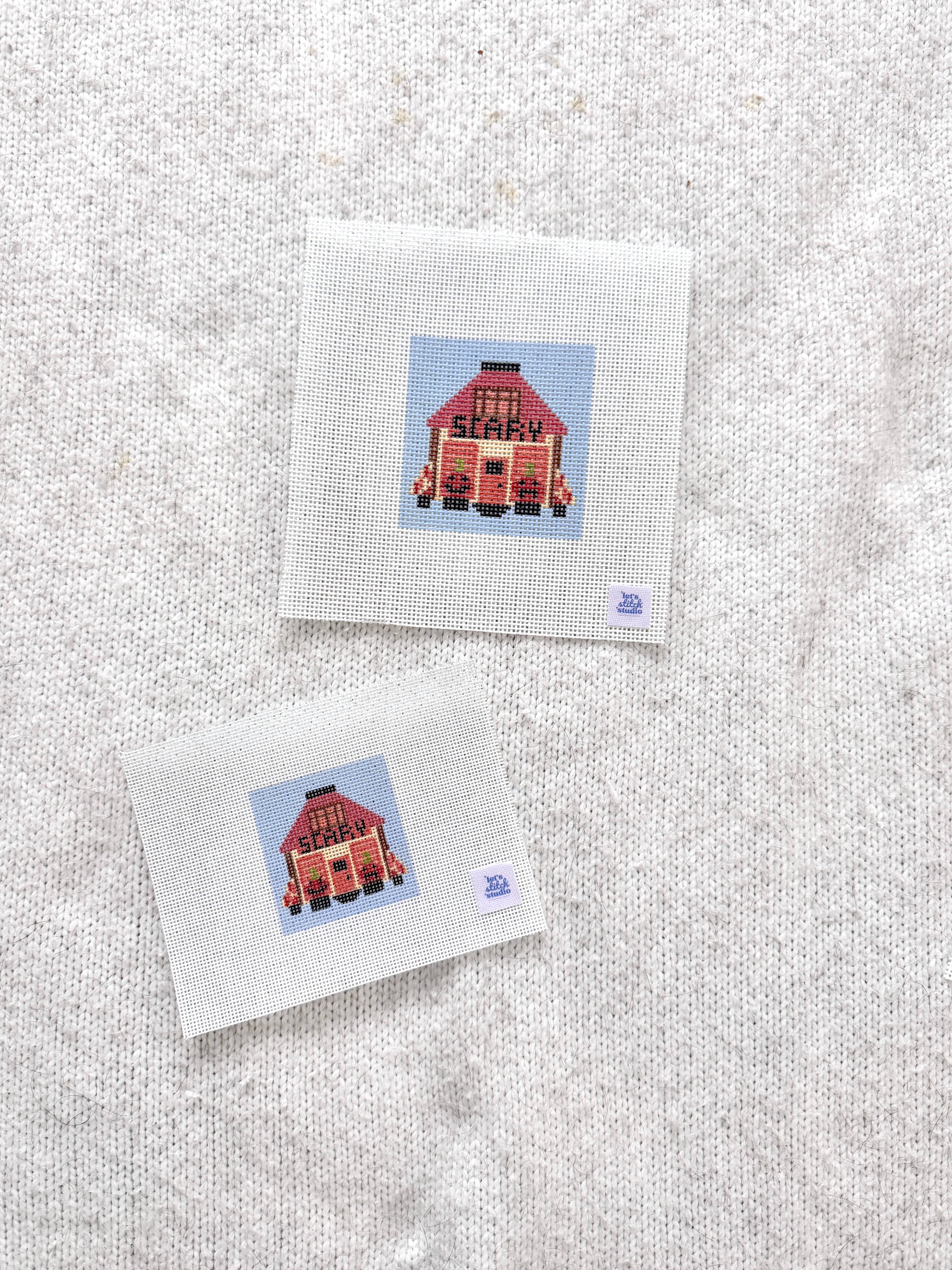 Mini Scary Halloween House 18 Mesh - Hand Painted Needlepoint Canvas