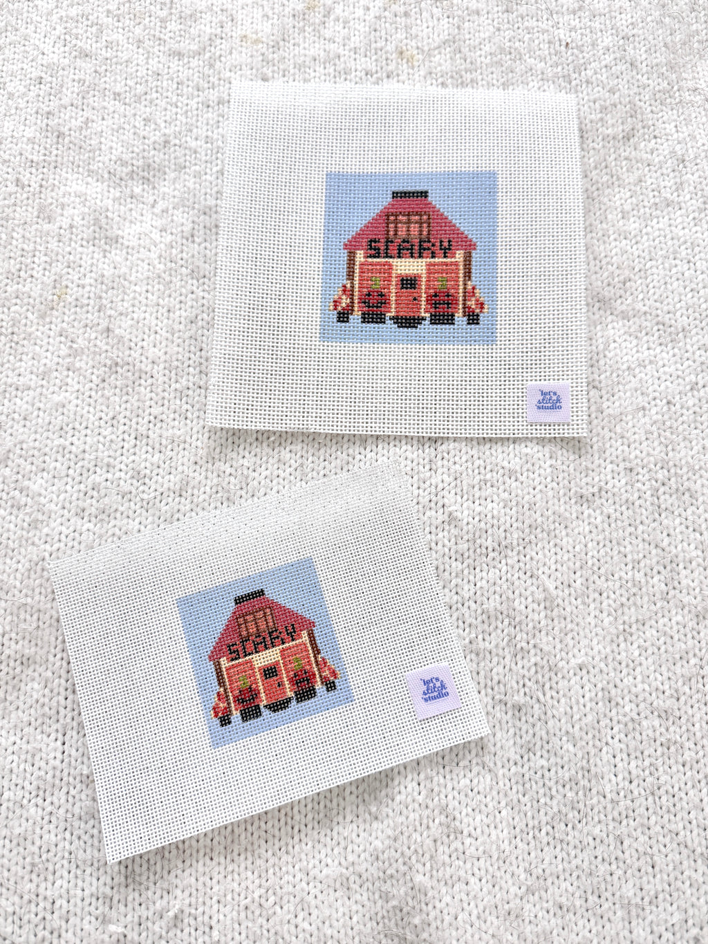 Mini Scary Halloween House 13 Mesh - Hand Painted Needlepoint Canvas