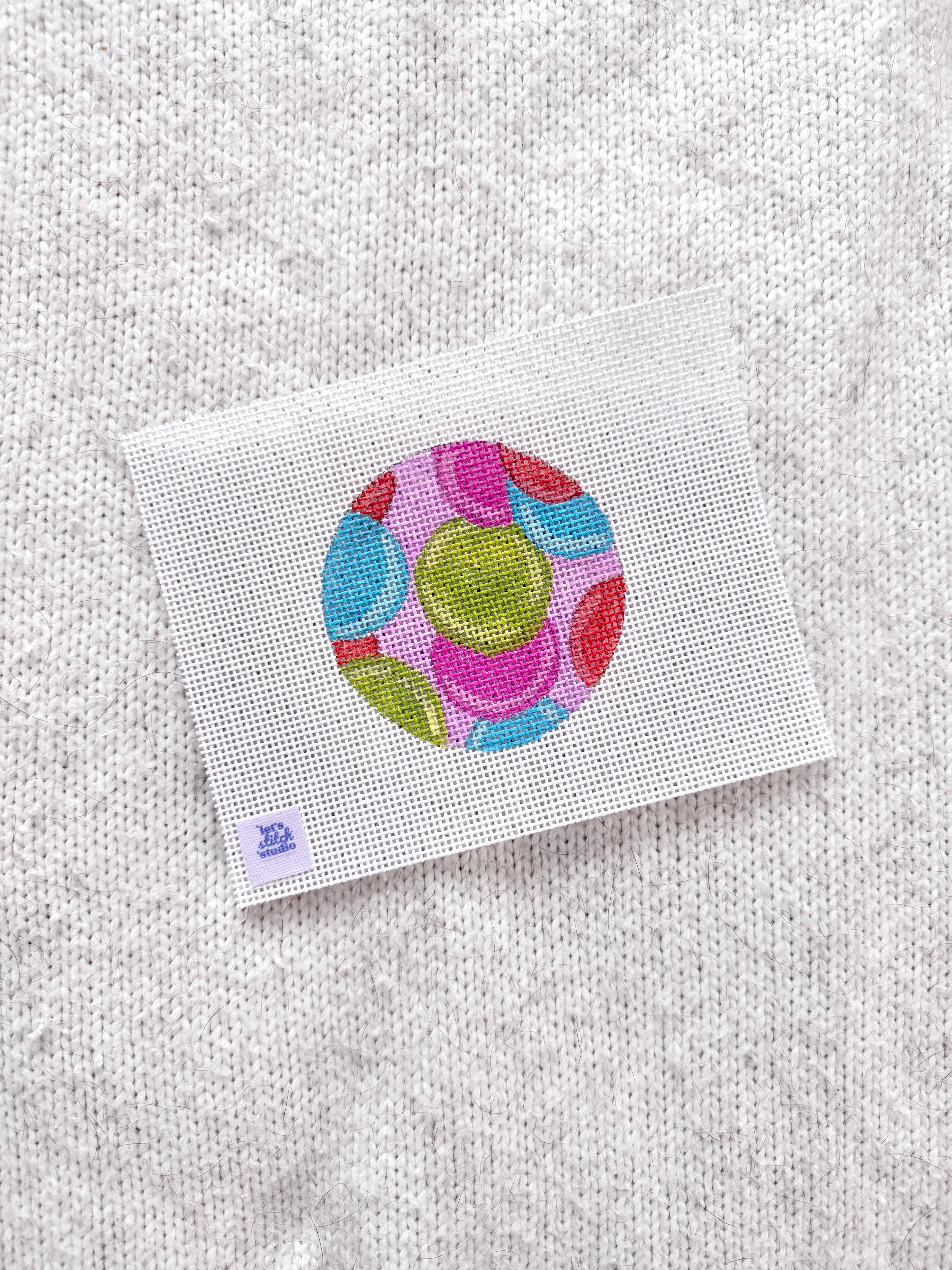 Neon Bubbles Hand Painted 13 Mesh - One of One Ornament