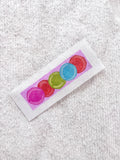 Neon Bubbles Hand Painted 18 Mesh - One of One Bookmark