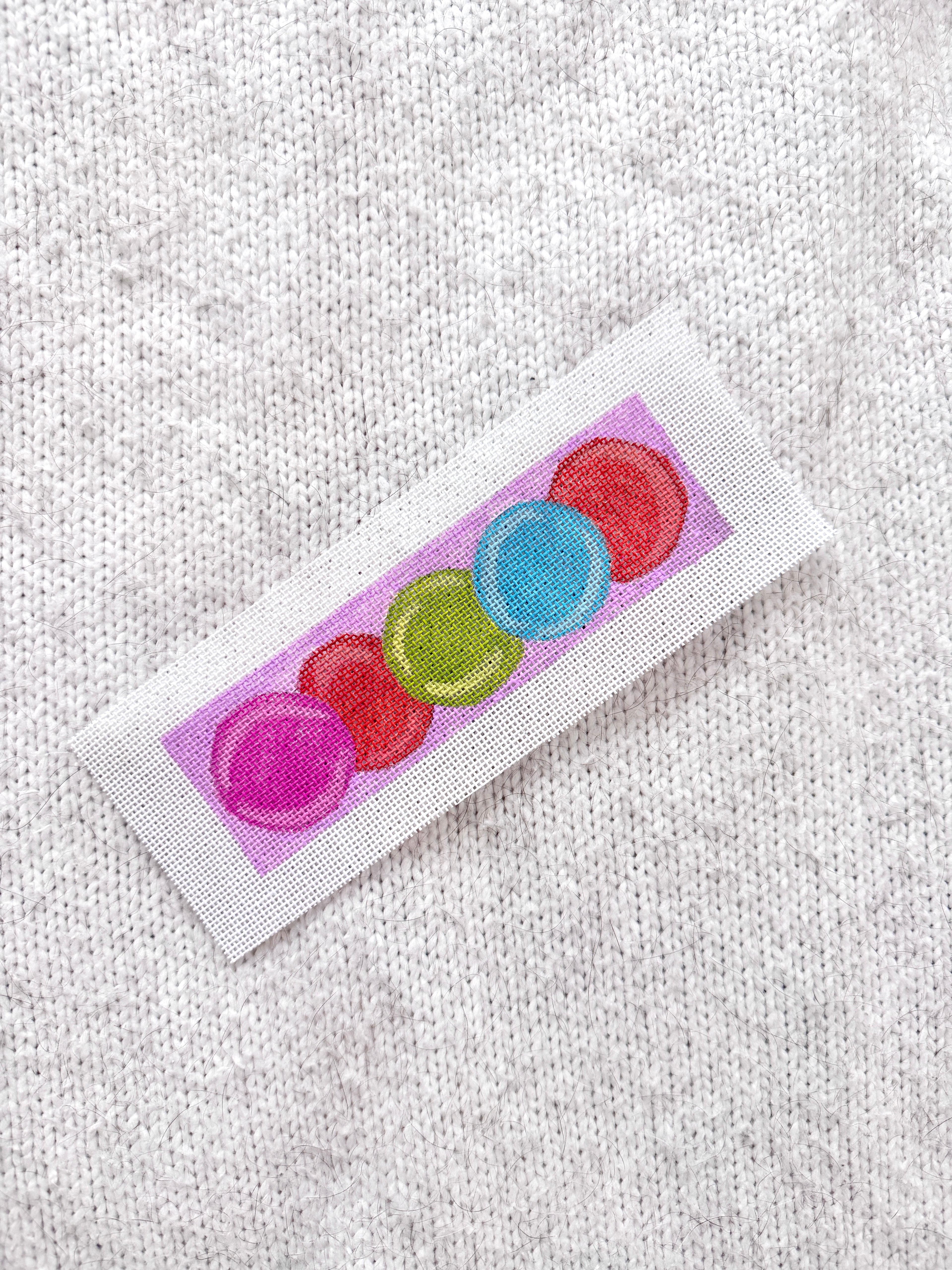 Neon Bubbles Hand Painted 18 Mesh - One of One Bookmark