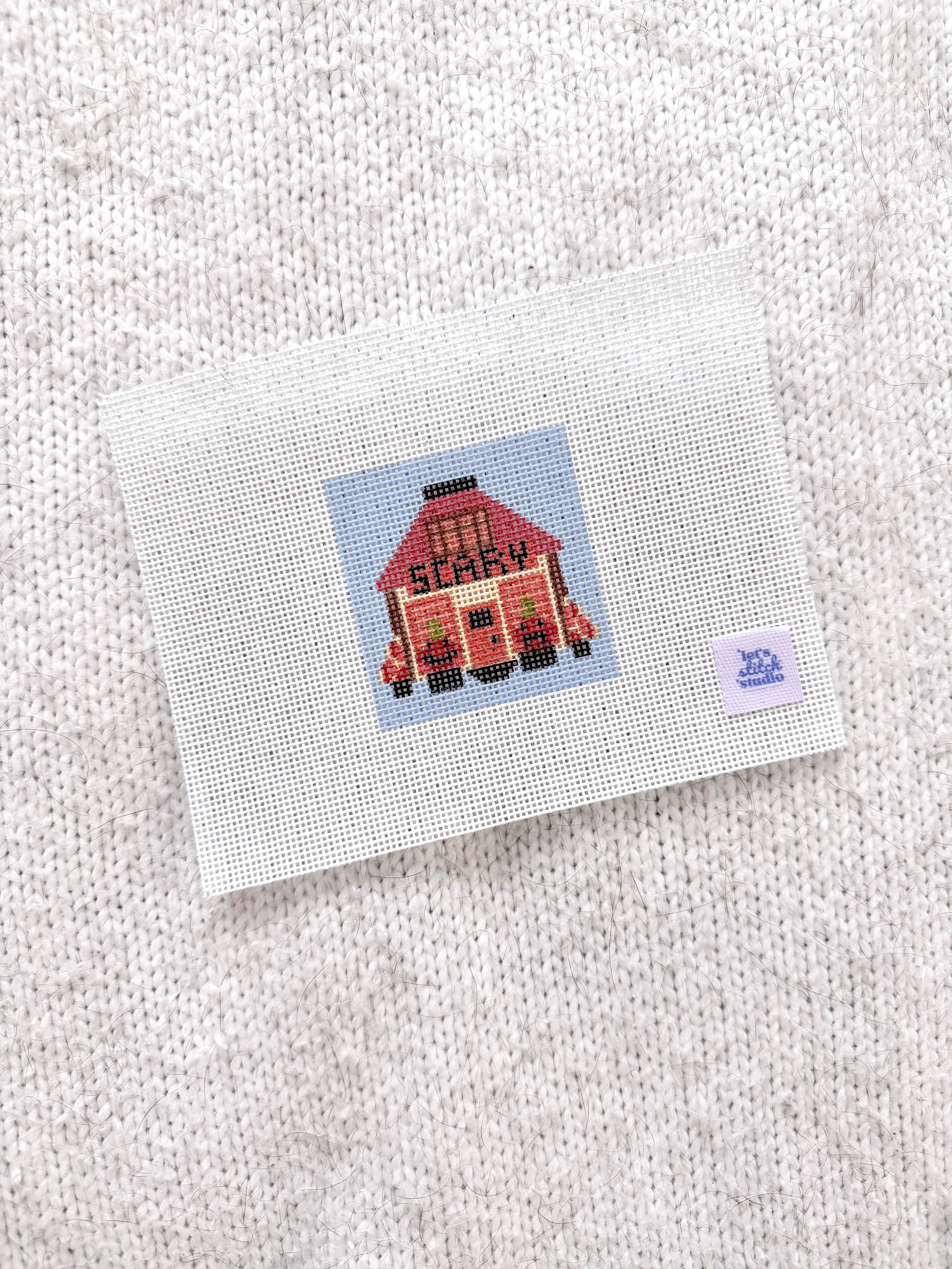 Mini Scary Halloween House 18 Mesh - Hand Painted Needlepoint Canvas