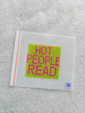 Hot People Read Pink & Green 13 Mesh Needlepoint Canvas