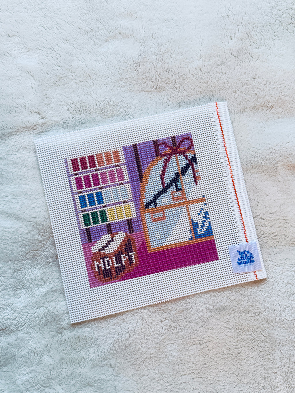 Stitching at the Chalet Hand Painted 13 Mesh Needlepoint