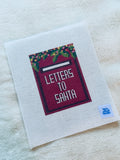 Letters To Santa Mailbox painted 13 Mesh Needlepoint Canvas