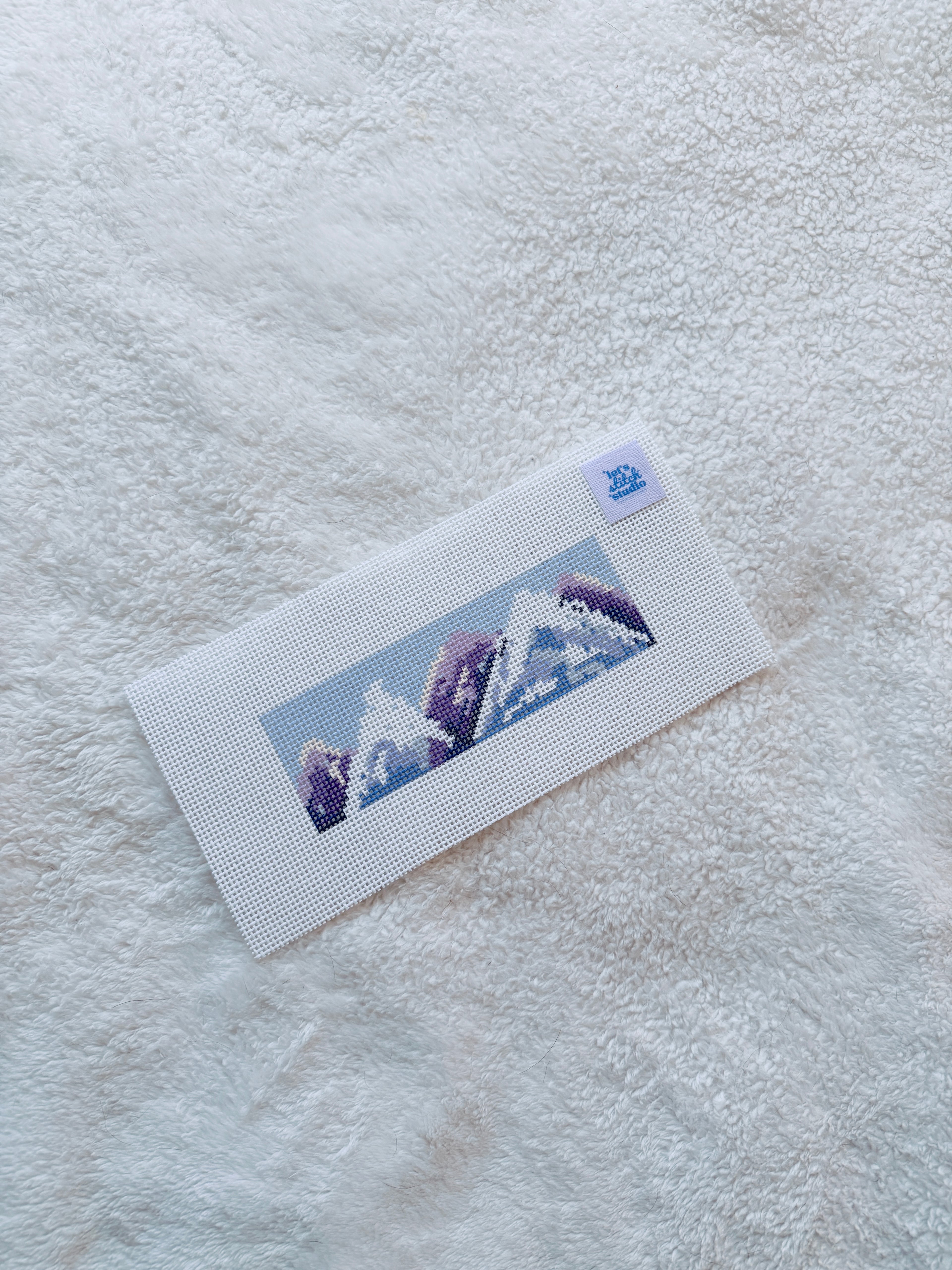 Snow Mountain HandPainted 13 Mesh Bookmark Needlepoint Canva