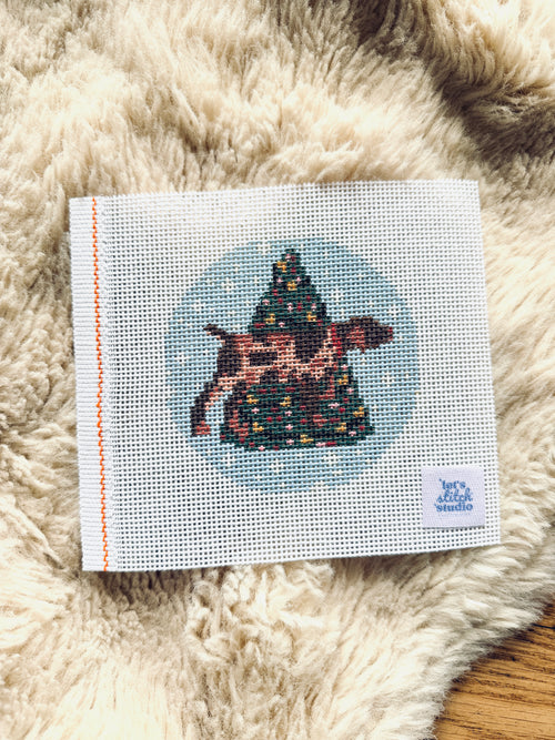 Christmas German Shorthaired Pointer 13 Mesh Canvas