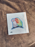 Love Birds on a Branch 18 Mesh Needlepoint Canvas
