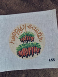 Hoppy Easter 4" Carrot Chandelier 18 Mesh Needlepoint