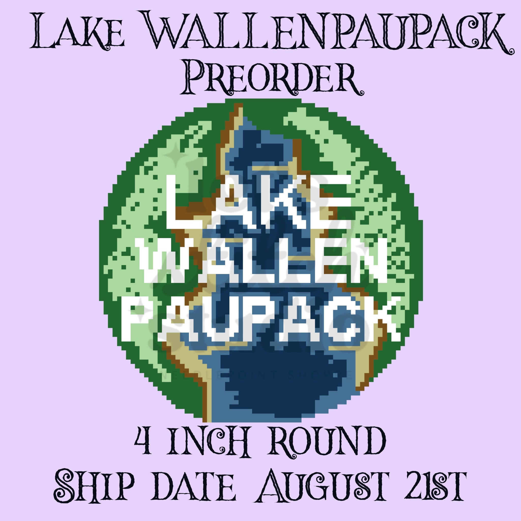 Lake Wallenpaupack 4" Round 18 Mesh Canvas