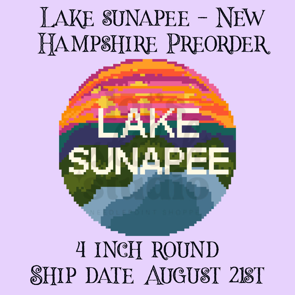 Lake Sunapee 4" Round 18 Mesh Canvas