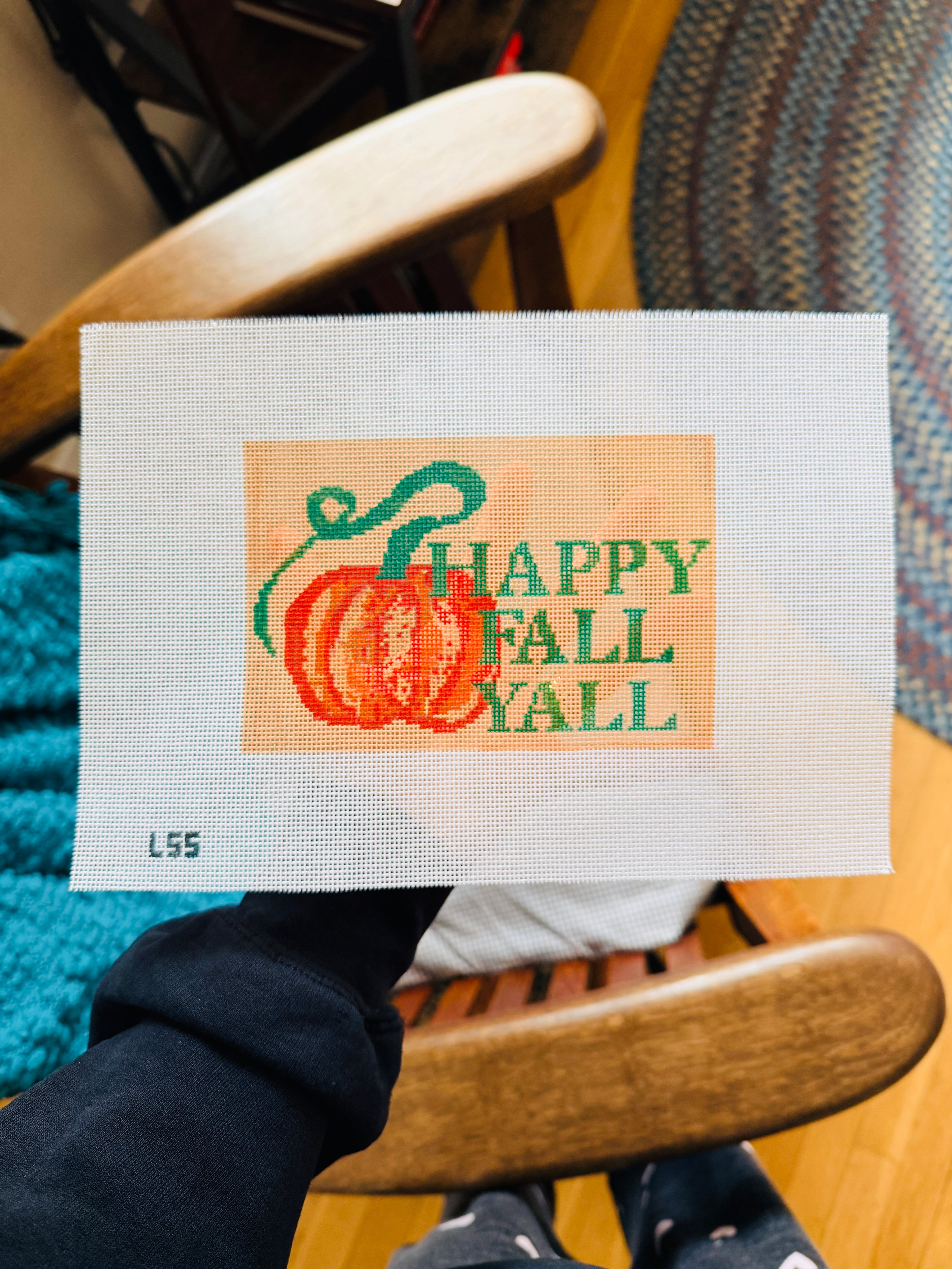 Happy Fall Yall Pumpkin 18 Mesh Canvas
