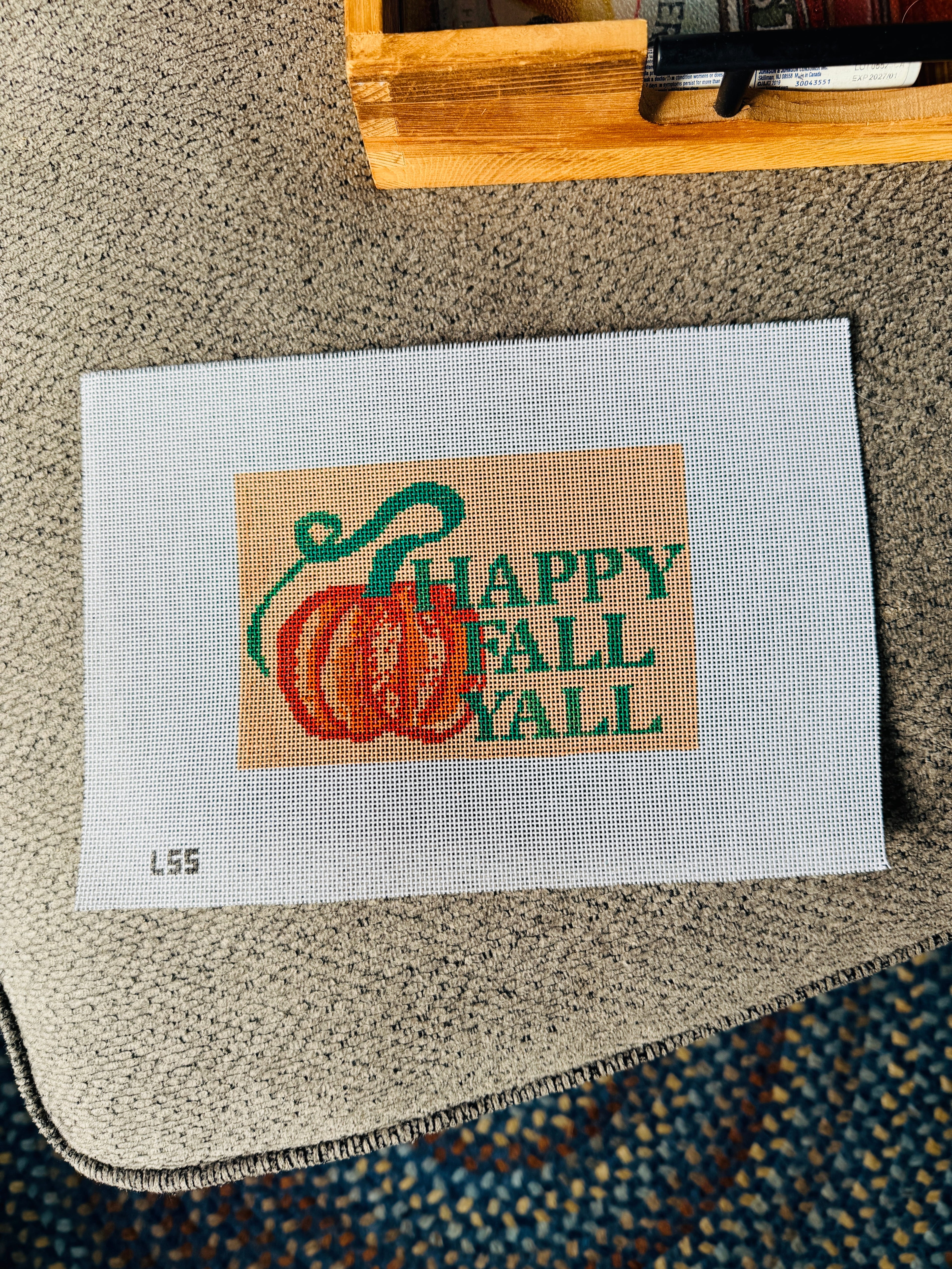 Happy Fall Yall Pumpkin 18 Mesh Canvas
