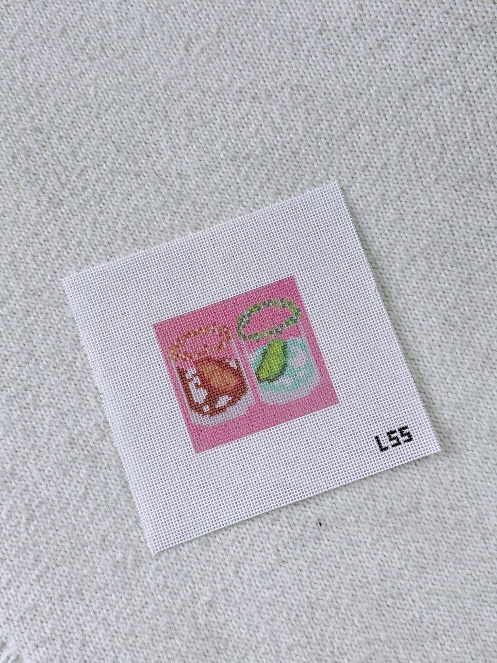 Margaritas and Manhattans 13 Mesh Needlepoint Canvas | Hand-Painted