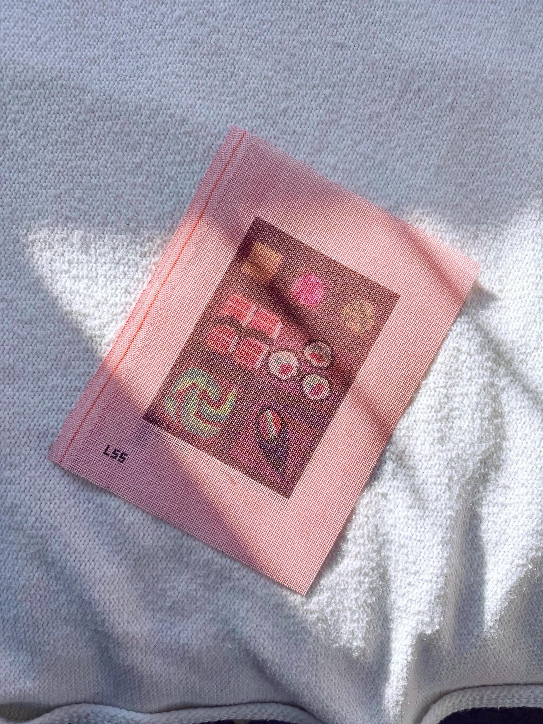 Bento Box Needlepoint Canvas | Handpainted Sushi, Edamame, Wasabi Design