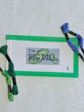I’m A Big Dill Hand Painted Needlepoint Canvas // Pickle Lover Patch